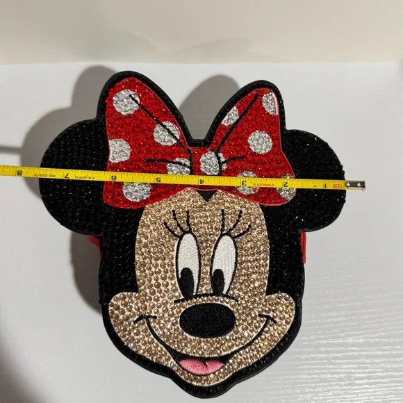 Rhinestoned Disney Minnie Mouse Small Crossbody Bag - Picture 5 of 9